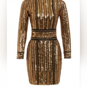 NWT Gold Sequin Dress